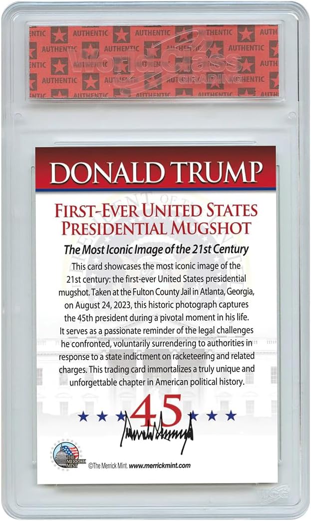 Trump Mugshot Trading Card