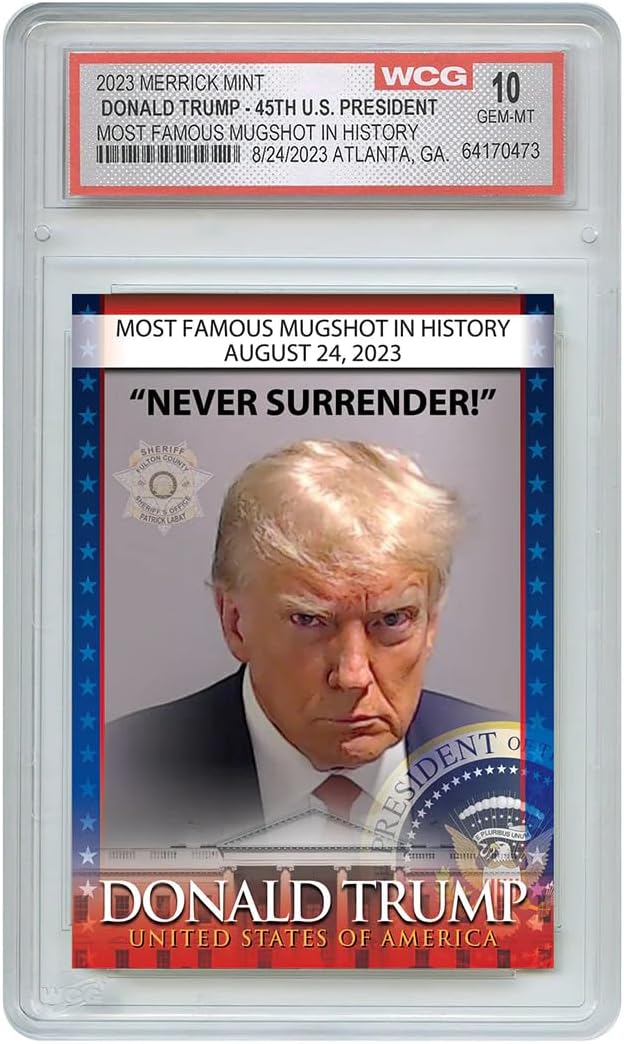 Trump Mugshot Trading Card